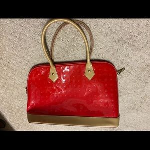Red patent Arcadia Satchel